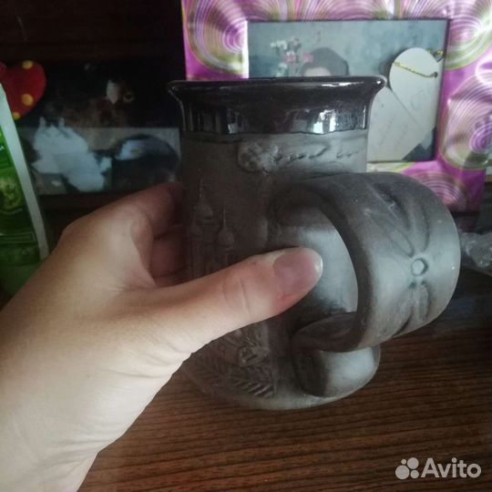 Кружка пивная глиняная