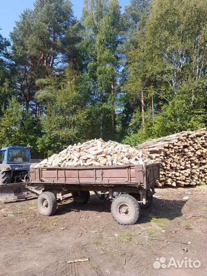 Дрова колотые телега