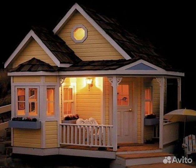 Детский деревянный домик для дачи