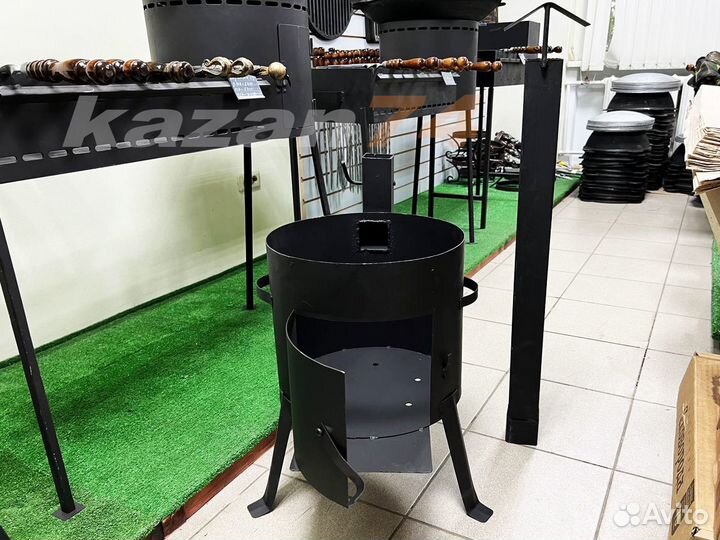 Печь под казан 10л с трубой и дверцей
