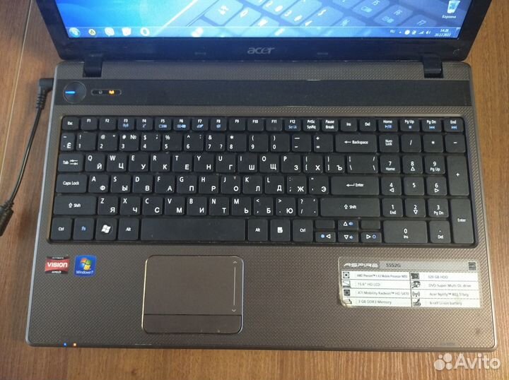 Acer 5552G на SSD+HDD