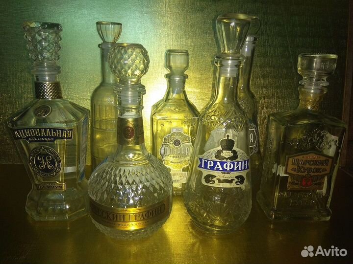 Штоф графин стеклянный для настоек,наливок,самогон