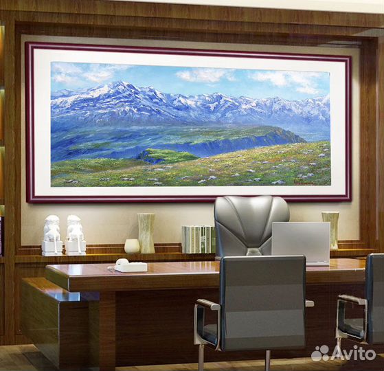 Горный пейзаж картина маслом 100 на 50 см