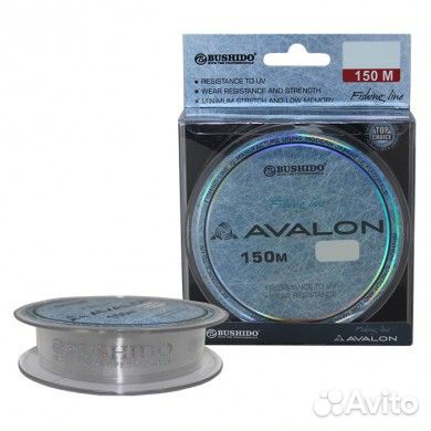 Леска 150м 0,22мм Avalon прозрачная Bushido