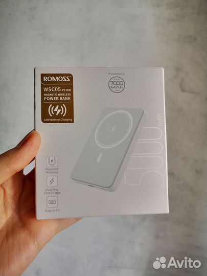 Romoss WSC05 5000mAh магнитный Power Bank