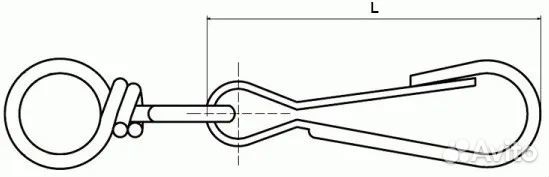 Карабин тип А с вертлюгом 70 мм