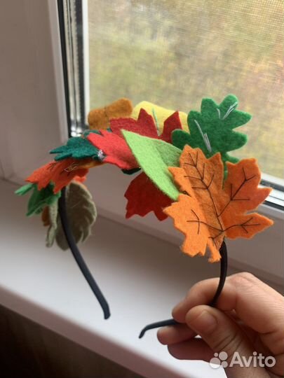 Ободок для волос осенний