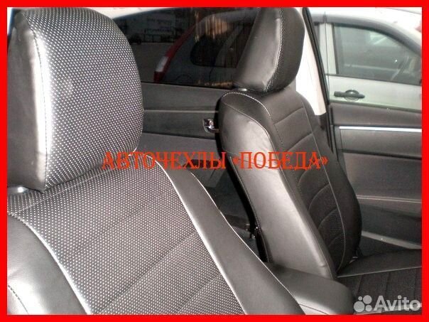 Чехлы Toyota Corolla 11 из экокожи чёрные Классика