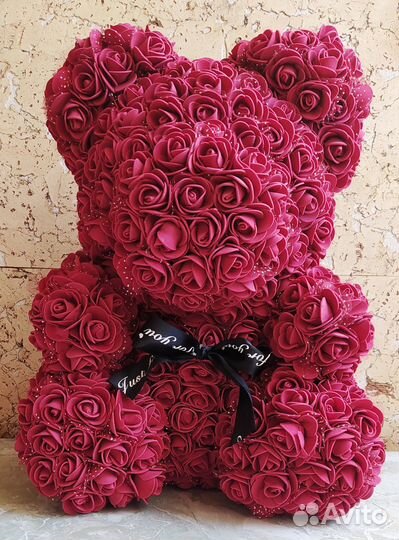 Мишка из роз 40 см
