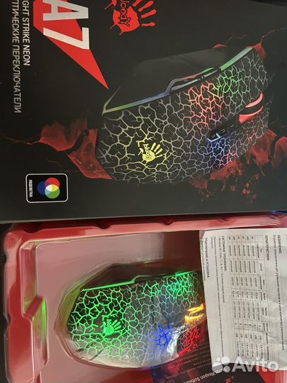 Игровая мышка с подсветкой Bloody