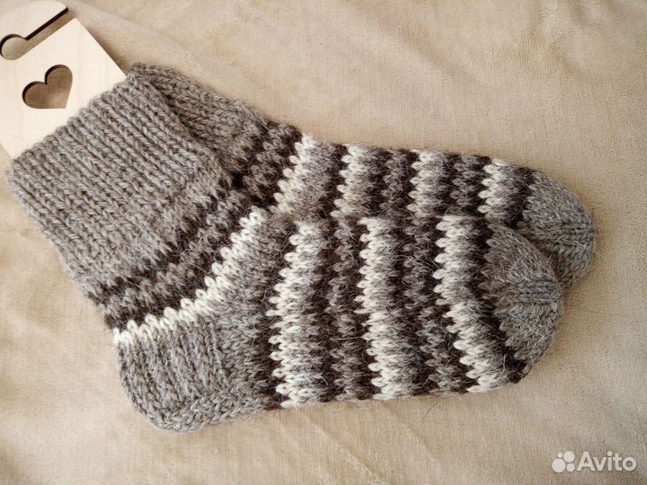 Носки шерстяные вязаные