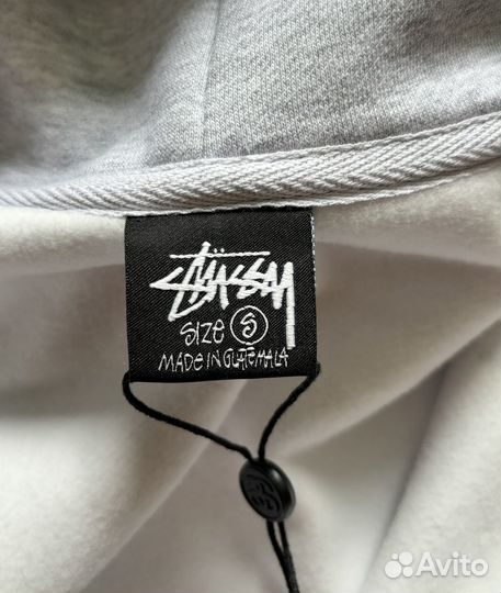 Зип-Худи Stussy Basic Logo ASH heather