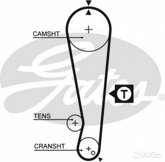Gates 5105 41098х3/ 4 Ремень грм