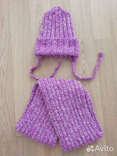 Комплект шапка и снуд для девочки