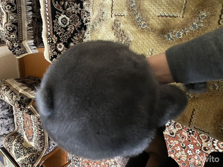 Шапка ушанка норковая женская