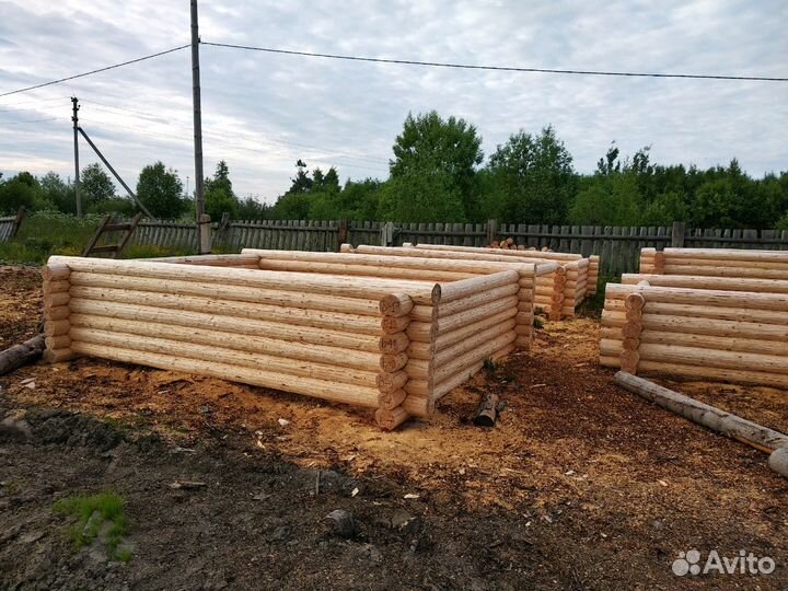 Срубы домов и бань ручной работы, с установкой