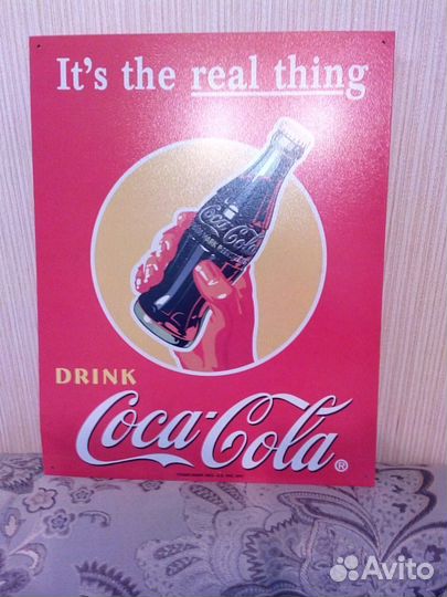 Декоративная настенная табличка “Coca-Cola”. США