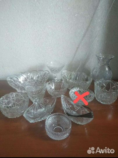 Салатники,конфетницы и вазы из хрусталя, СССР