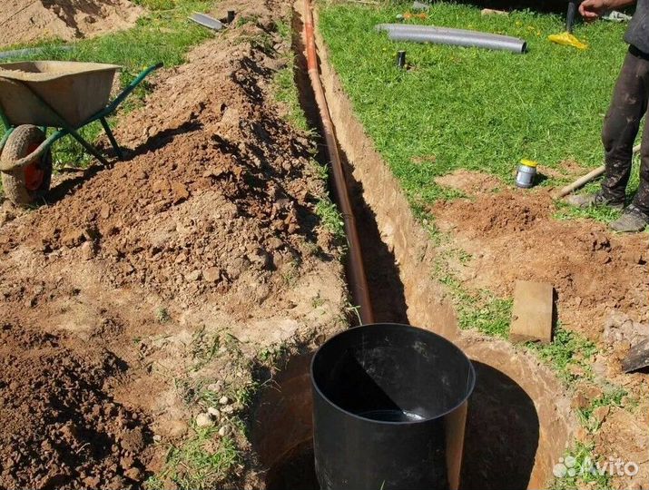 Монтаж автономной канализации септик / биостанция