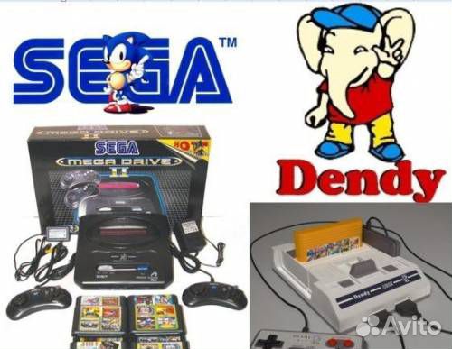 Игровые приставки Dendy-Sega+игры