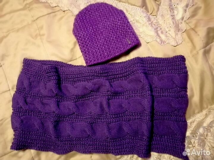 Шапка и шарф женские