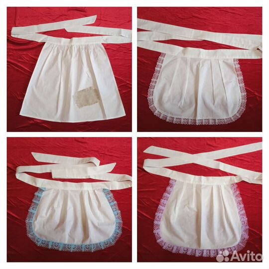 Чепчики и фартуки разные