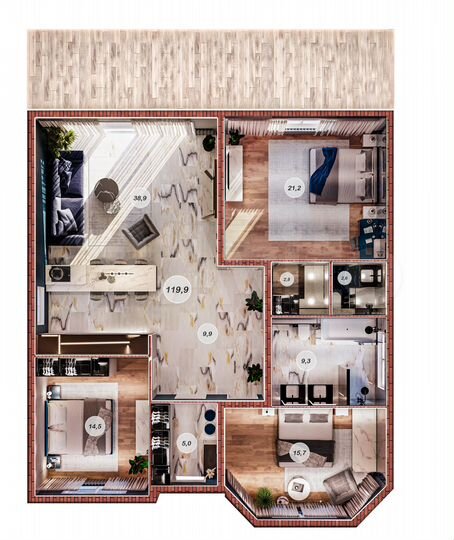 Дом 148 м² на участке 8 сот.