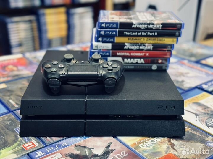 Sony PS4 fat прошитая с играми гарантия 1 год