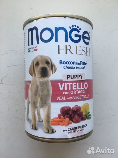 Monge fresh с телятиной и овощами для щенков