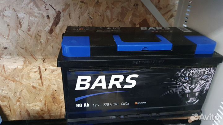 Аккумуляторы Bars 90Ah (770A) п.п/о.п Новые