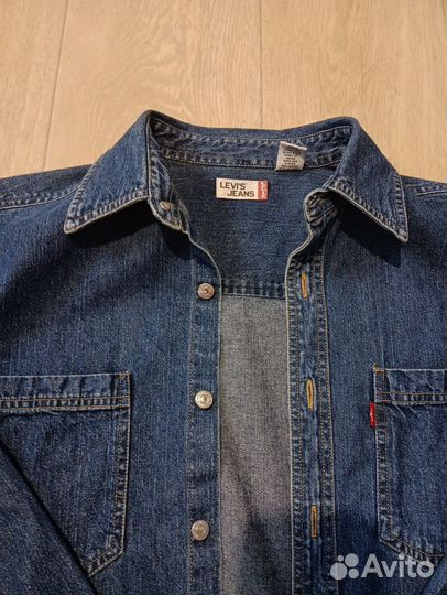 Джинсовая рубашка levis мужская 52