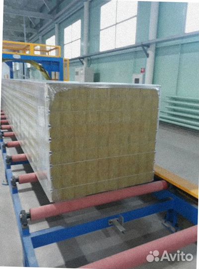 Сэндвич панели стеновые из минерал. ваты от 200 м2