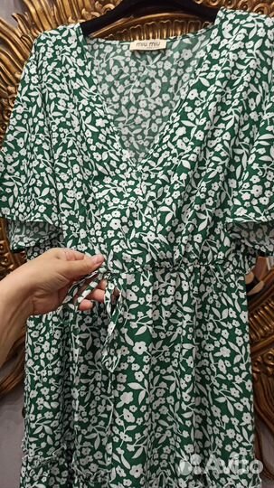 Платье 48-50 шелк raion miu miu