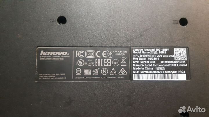 Ноутбук Lenovo ideapad 100