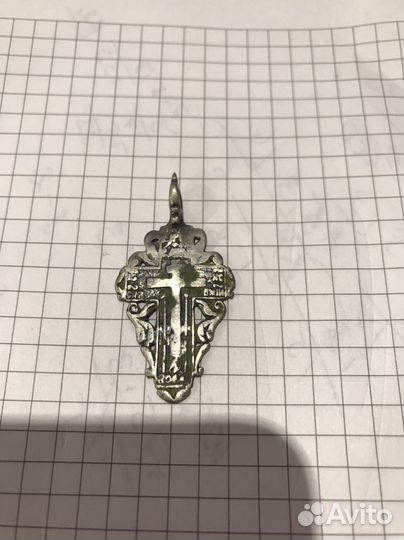 Крест лепесток серебро