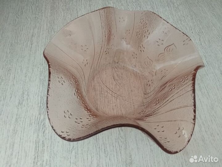 Ваза Фруктовница Конфетница СССР цветное стекло