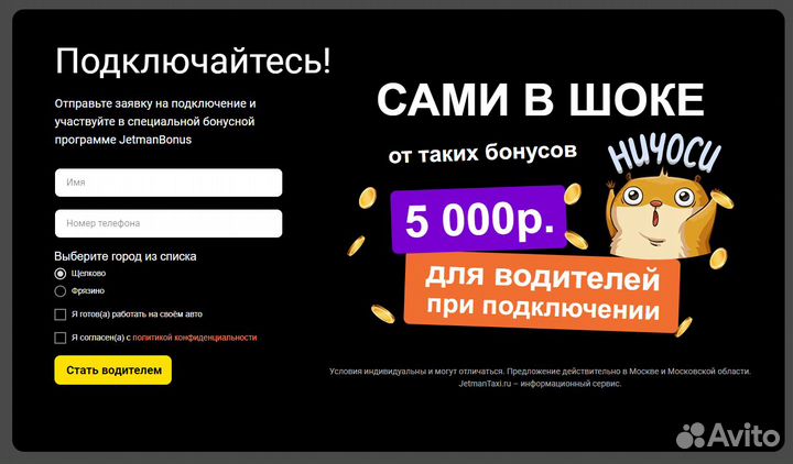 Водитель с авто