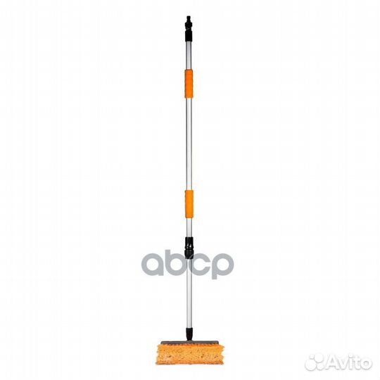Швабра с насадкой для шланга, щеткой 25см и тел