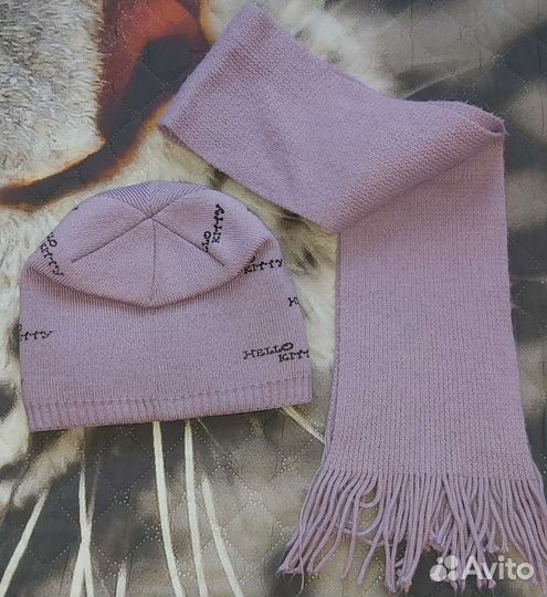 Комплект шапка, шарф на 5-8 лет