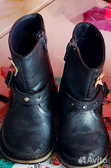Сапожки демисезонные для девочки 22р