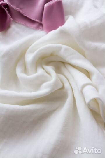 Пижамные шорты из муслина. Белый теплый