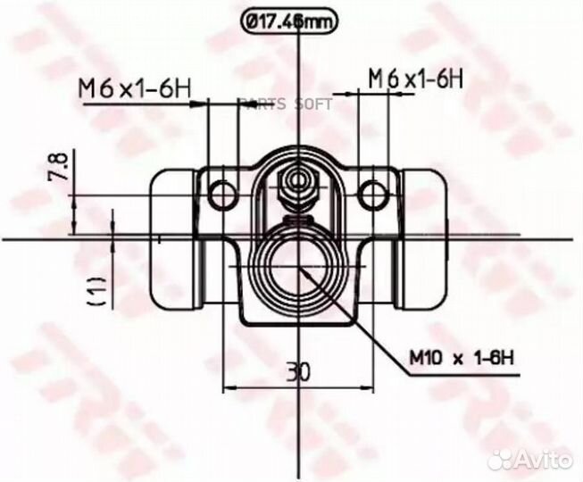 Цилиндр тормозной рабочий зад