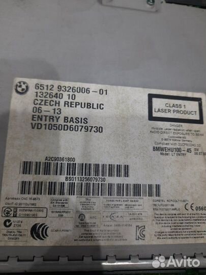 Магнитола Bmw 316I F30 N13B16A 2013