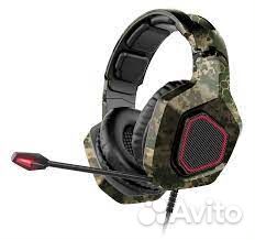 Гарнитура игровая 2,2 м, разъем 3,5 мм / USB (LED)