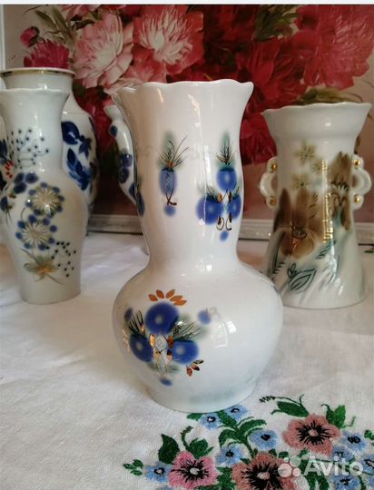 Вазы. Подсвечник. Полонне Зхк. Винтаж