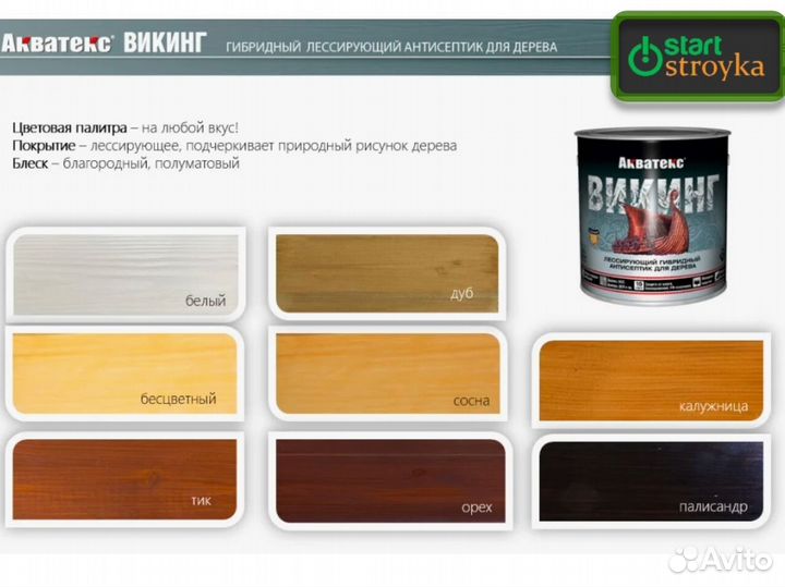 Антисептик для дерева Акватекс Викинг