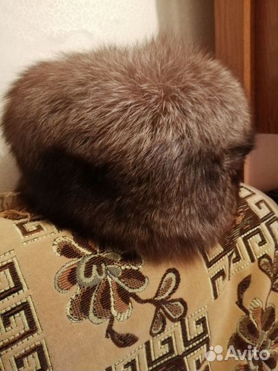 Шапка из чернобурки женская