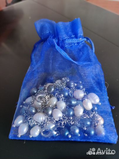 Комплект из натурального пресноводного жемчуга