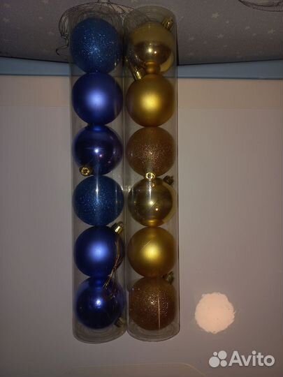 2 набора новогодних шаров