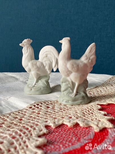 Статуэтки Петух и курочка Старые Вербилки СССР